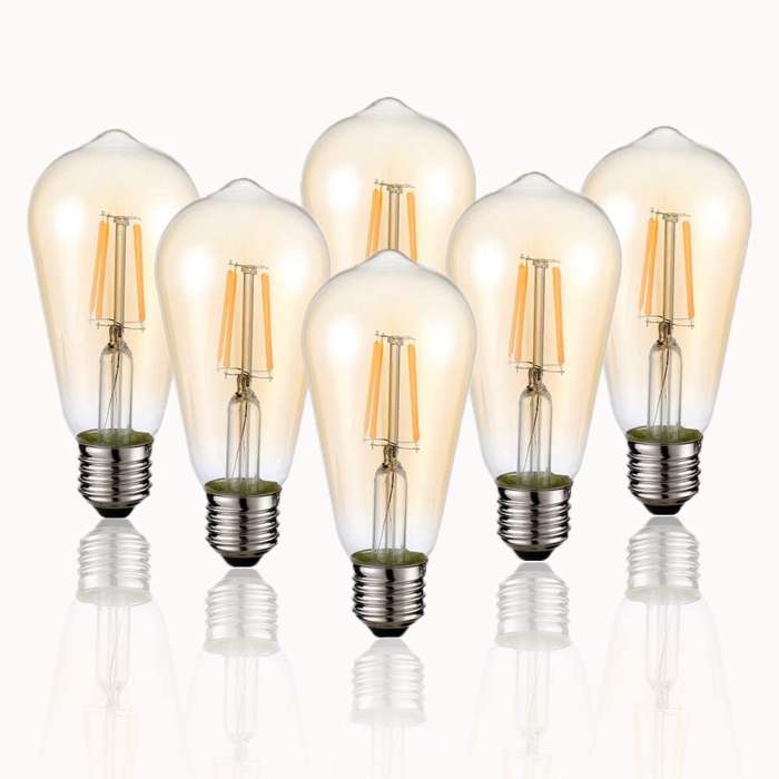 Vintage Edison LED Bulb, 6-Pack