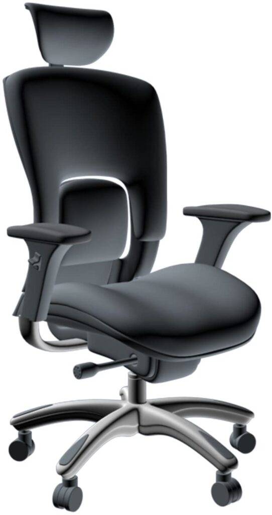  GM Seating Ergolux Genuine Leather Executive Hi Swivel Chair