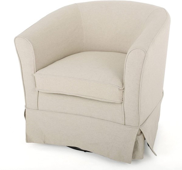 Christopher Knight Home Cecilia Swivel Chair with Loose Cover