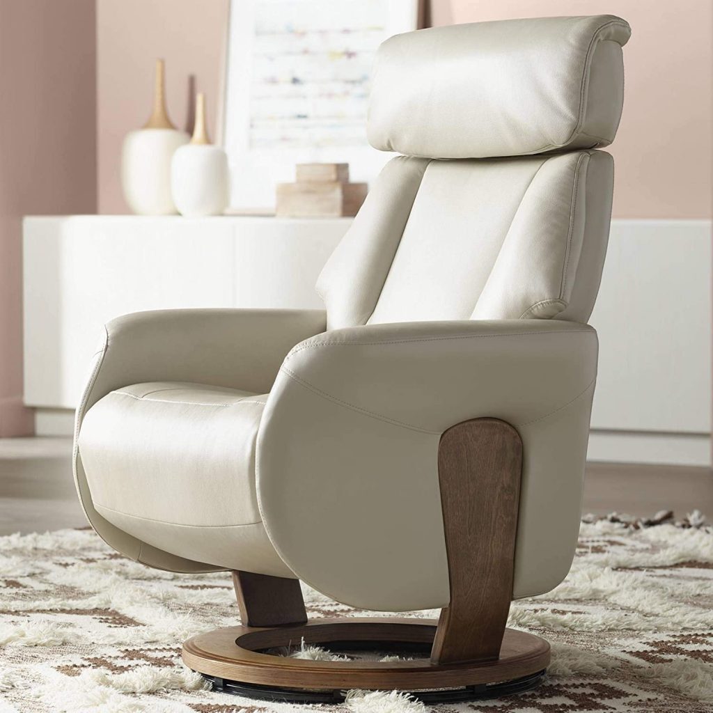 Augusta Taupe Faux Leather Recliner Chair