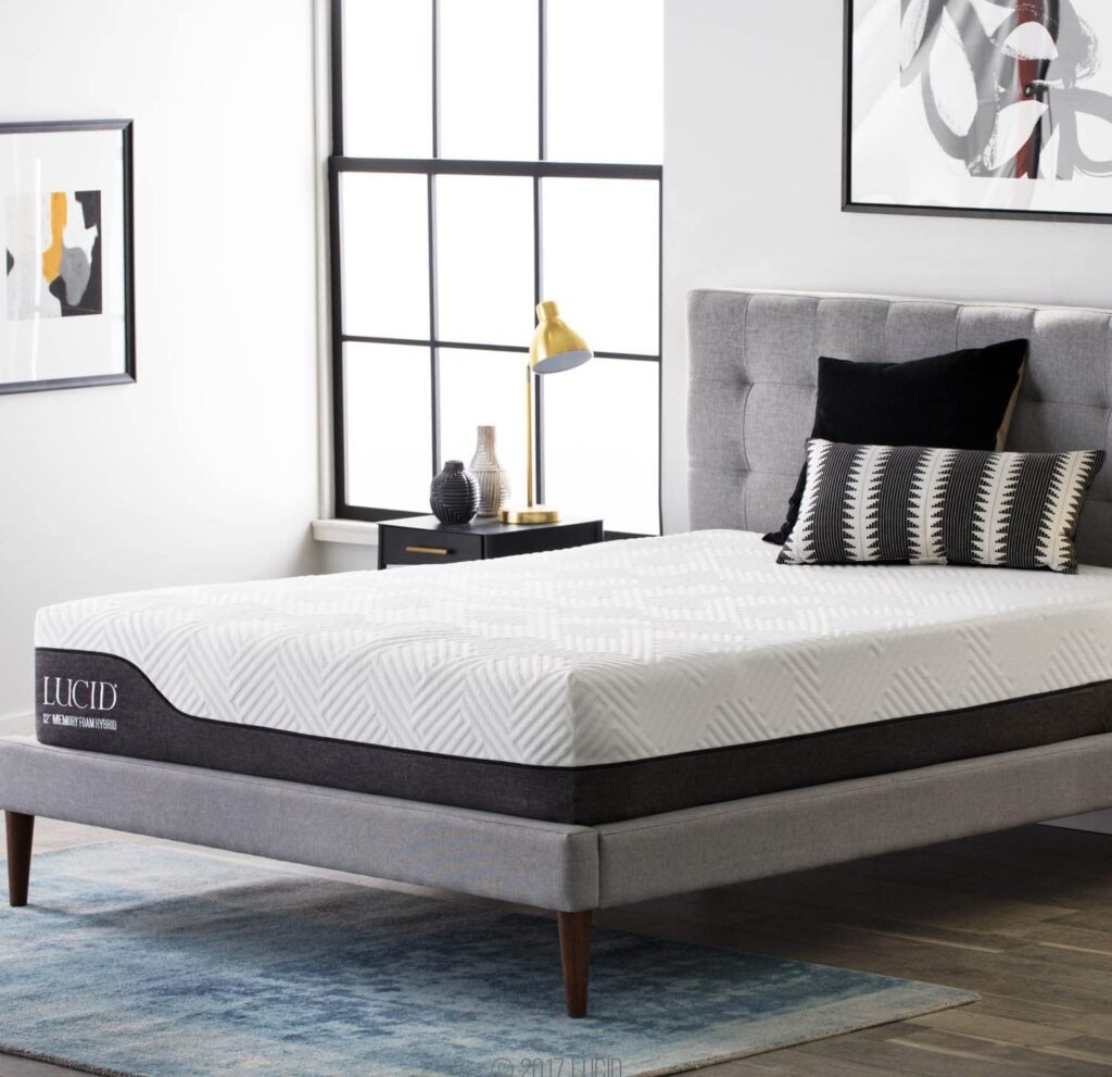 LUCID Queen Hybrid Mattress- Cheap bed-in-a-box