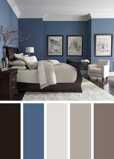 Blue can give your room a cool look