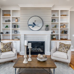 Wooden Shelf for Farmhouse Living Room Designs: