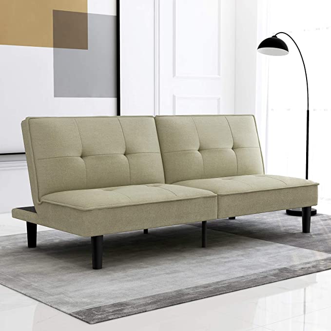 Sofa Bed Convertible Folding Modern Armless Couch