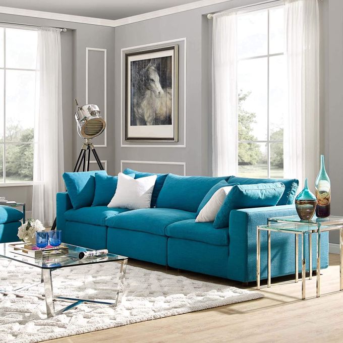 Teal Sofa Living Room Ideas - Home decor