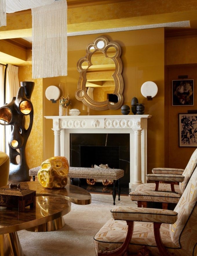Yellow and brown living room decorating |  You Can Go For Yellow Ochre: