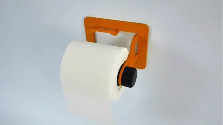  On a magnetic strip | 10 Ideas To Put Toilet Paper Holder In A Small Bathroom.
