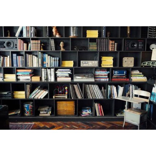 Convert your TV back wall into a bookshelf