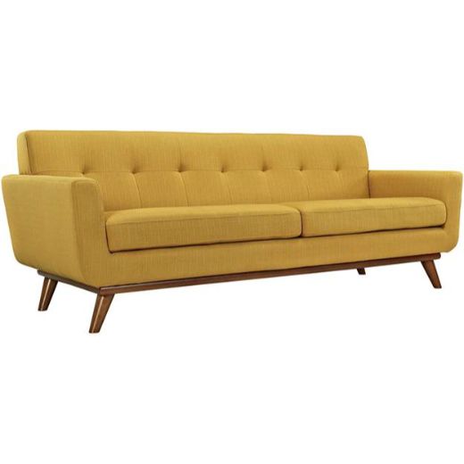 Modway Engage Mid-Century Ultra-Soft Fabric Sofa
